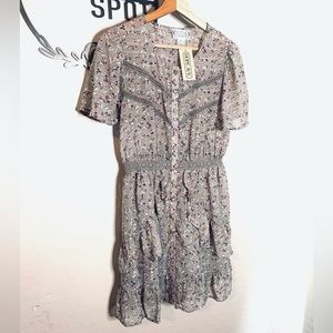 Hope Ave. Love riche Floral Button Mini Dress